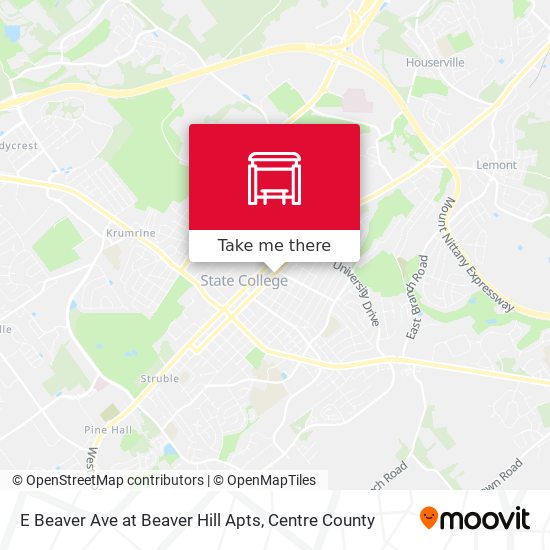 Mapa de E Beaver Ave at Beaver Hill Apts