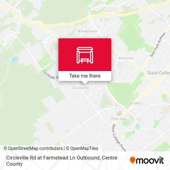 Circleville Rd at Farmstead Ln Outbound map