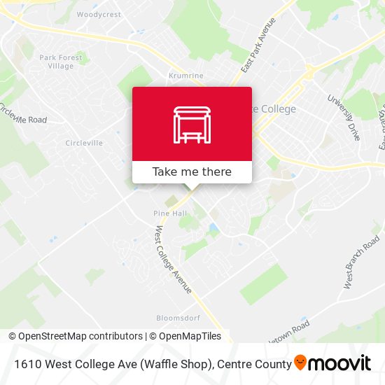 1610 West College Ave (Waffle Shop) map