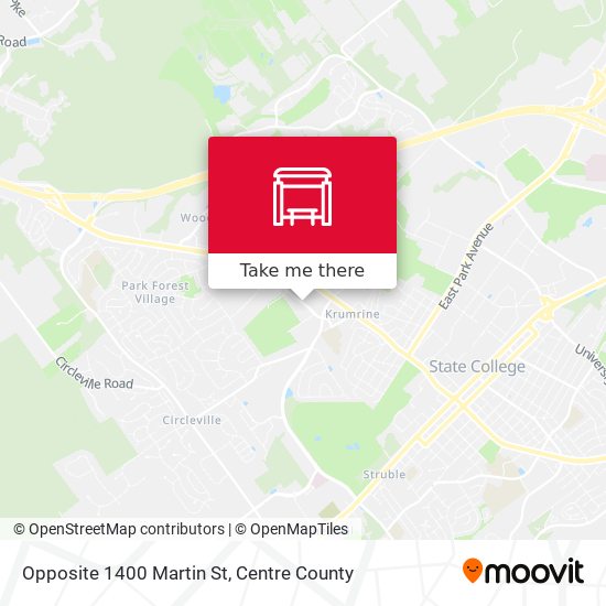 Opposite 1400 Martin St map