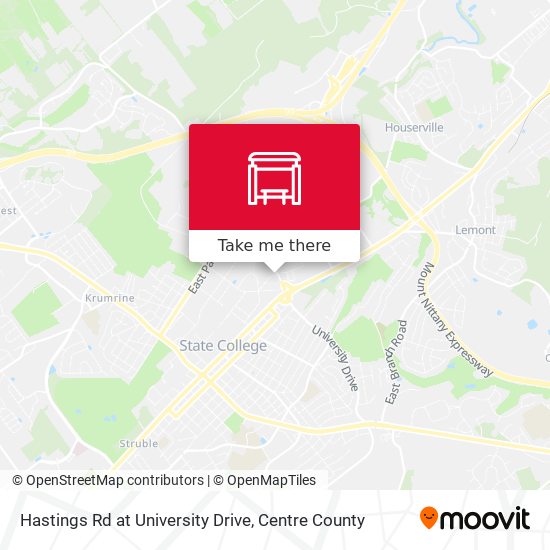 Hastings Rd at University Drive map