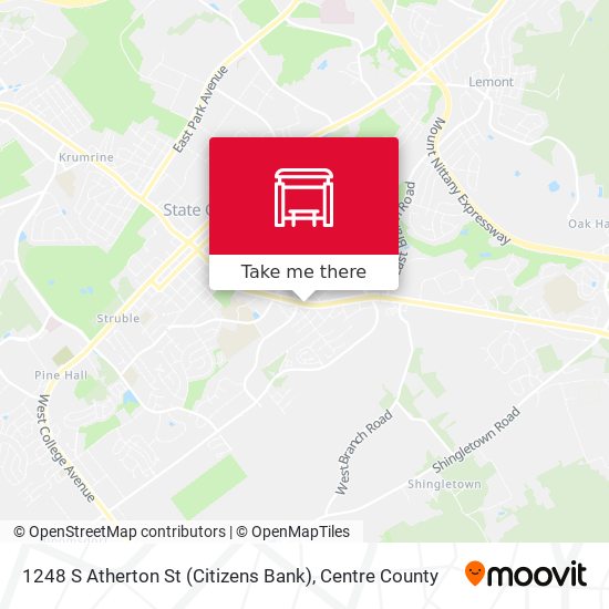 1248 S Atherton St (Citizens Bank) map