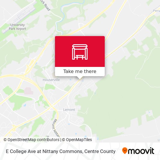 E College Ave at Nittany Commons map