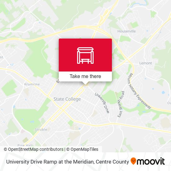 Mapa de University Drive Ramp at the Meridian