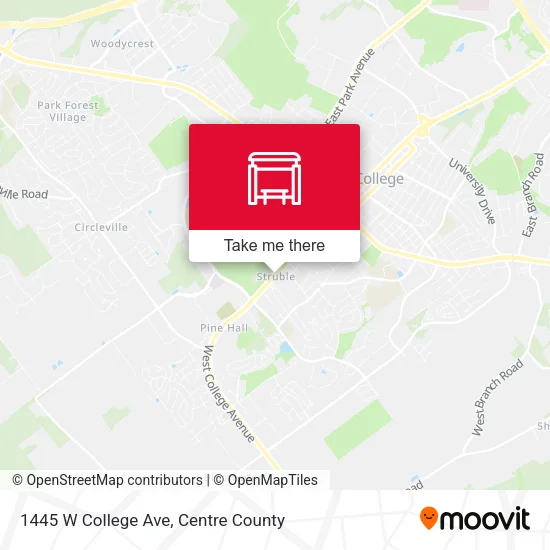 1445 W College Ave map