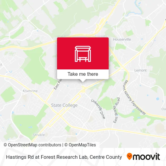 Hastings Rd at Forest Research Lab map