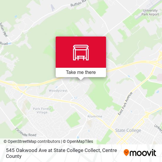 545 Oakwood Ave at State College Collect map