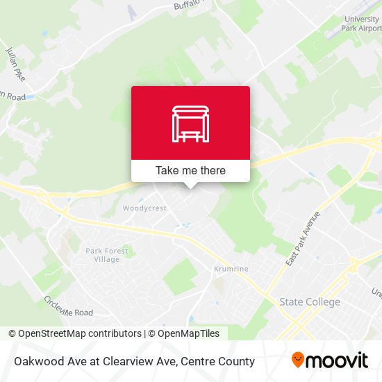 Mapa de Oakwood Ave at Clearview Ave