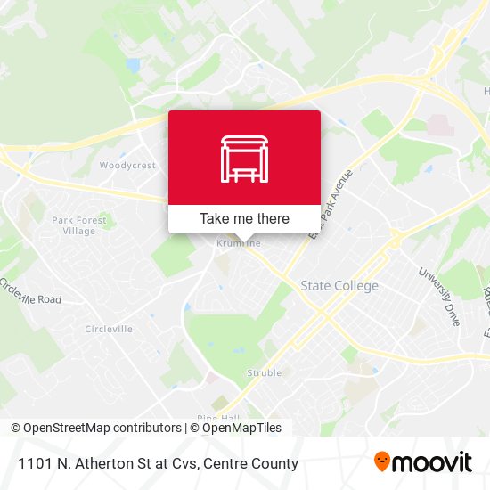 Mapa de 1101 N. Atherton St at Cvs