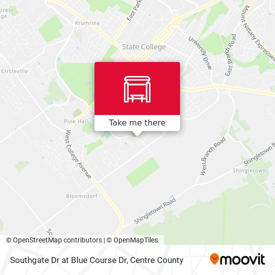 Southgate Dr at Blue Course Dr map
