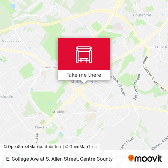 Mapa de E. College Ave at S. Allen Street