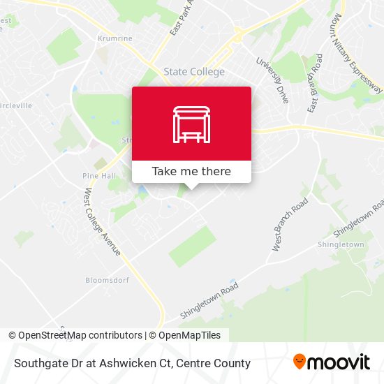 Southgate Dr at Ashwicken Ct map