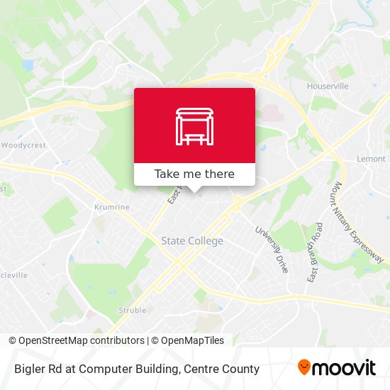Bigler Rd at Computer Building map