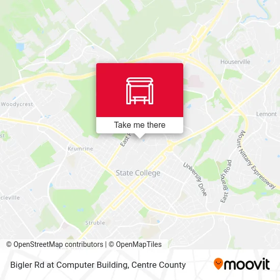 Bigler Rd at Computer Building map