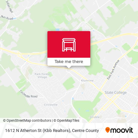 1612 N Atherton St (Kbb Realtors) map
