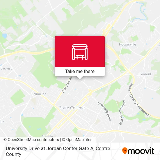 University Drive at Jordan Center Gate A map