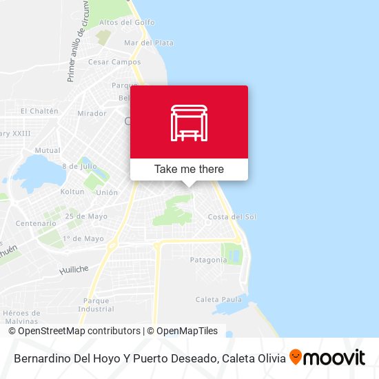 Mapa de Bernardino Del Hoyo Y Puerto Deseado