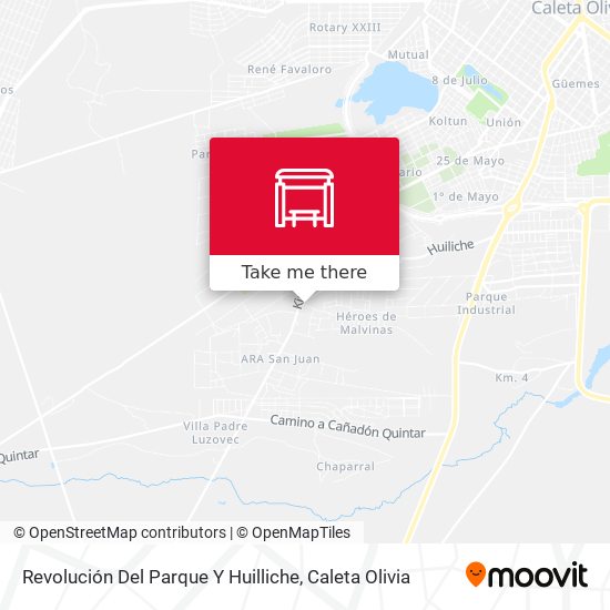 Revolución Del Parque Y Huilliche map