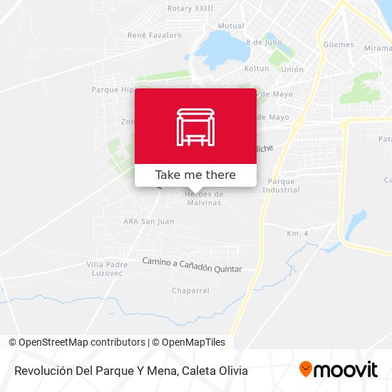 Mapa de Revolución Del Parque Y Mena