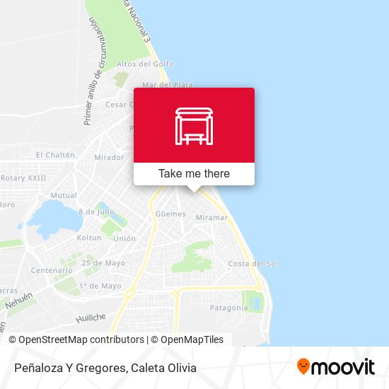 Peñaloza Y Gregores map