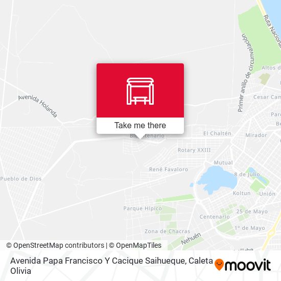 Mapa de Avenida Papa Francisco Y Cacique Saihueque