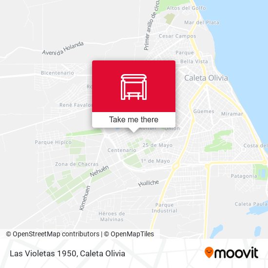 Las Violetas 1950 map