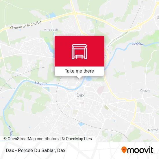 Dax - Percee Du Sablar map