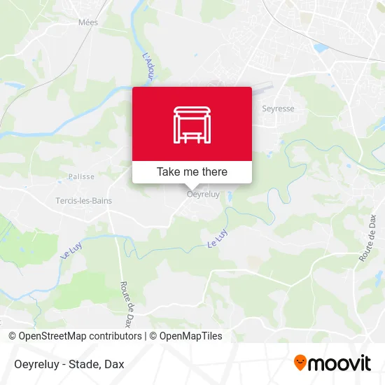 Oeyreluy - Stade map