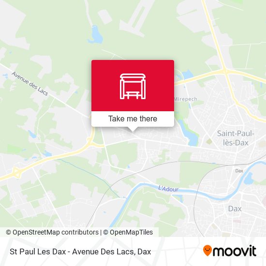 St Paul Les Dax - Avenue Des Lacs map