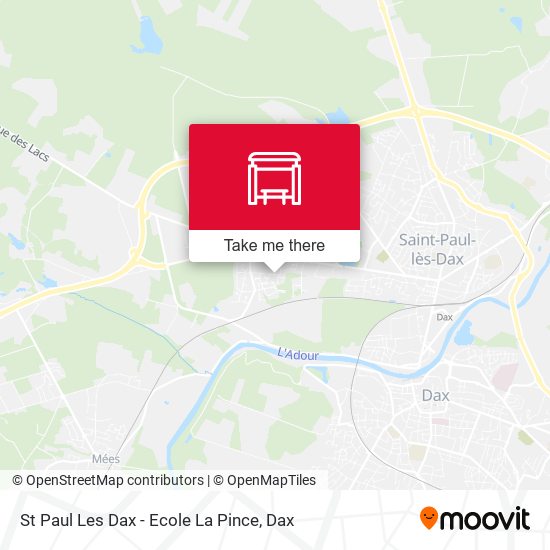 St Paul Les Dax - Ecole La Pince map