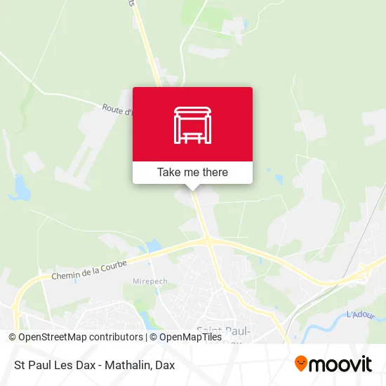 St Paul Les Dax - Mathalin map
