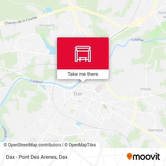 Dax - Pont Des Arenes map