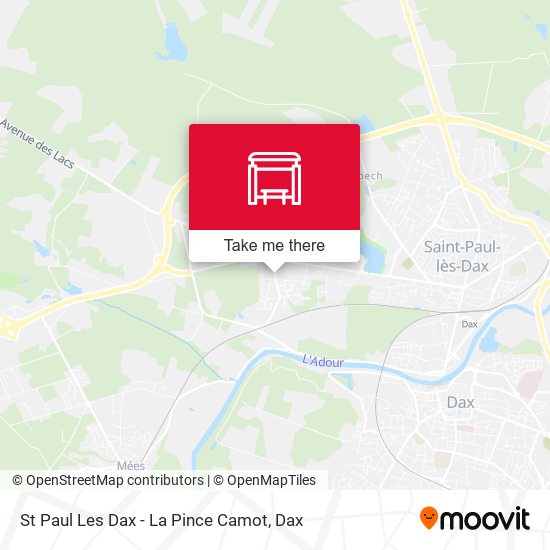 St Paul Les Dax - La Pince Camot map