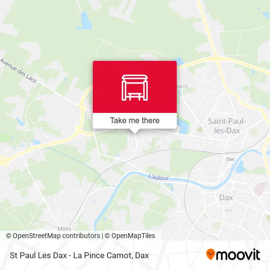 St Paul Les Dax - La Pince Camot map