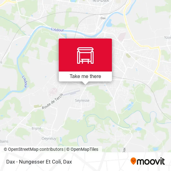 Dax - Nungesser Et Coli map