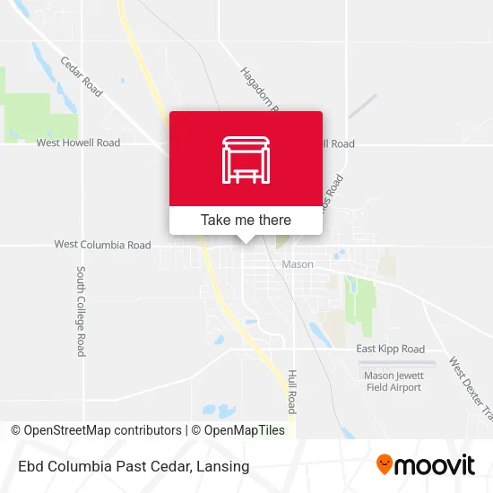 Mapa de Ebd Columbia Past Cedar