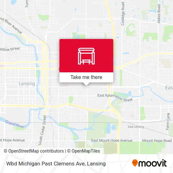 Mapa de Wbd Michigan Past Clemens Ave