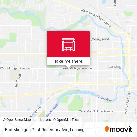 Mapa de Ebd Michigan Past Rosemary Ave