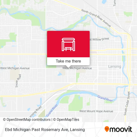 Mapa de Ebd Michigan Past Rosemary Ave