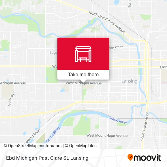 Mapa de Ebd Michigan Past Clare St