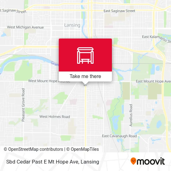 Mapa de Sbd Cedar Past E Mt Hope Ave