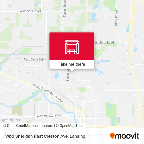 Mapa de Wbd Sheridan Past Creston Ave