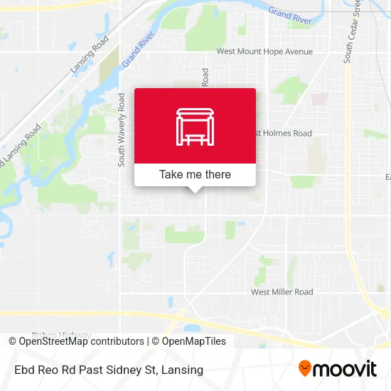 Mapa de Ebd Reo Rd Past Sidney St