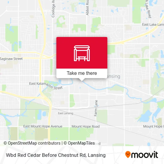 Mapa de Wbd Red Cedar Before Chestnut Rd