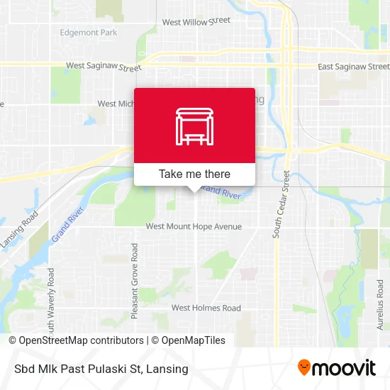 Mapa de Sbd Mlk Past Pulaski St