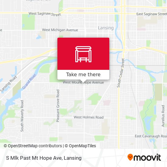 S Mlk Past Mt Hope Ave map