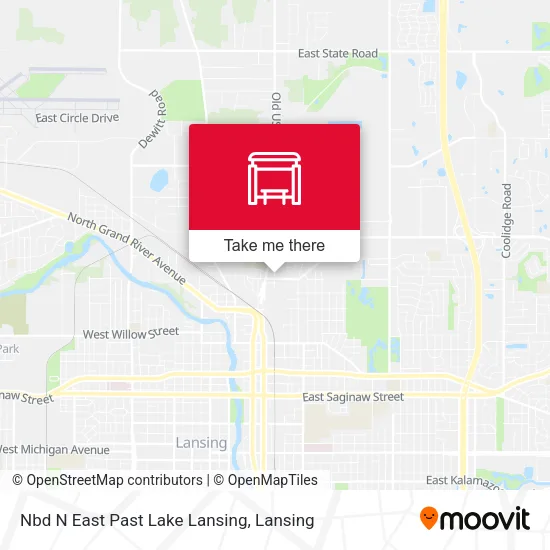 Mapa de Nbd N East Past Lake Lansing