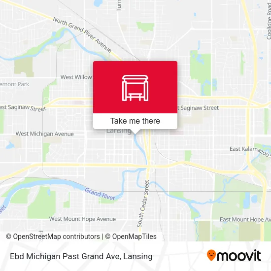 Mapa de Ebd Michigan Past Grand Ave