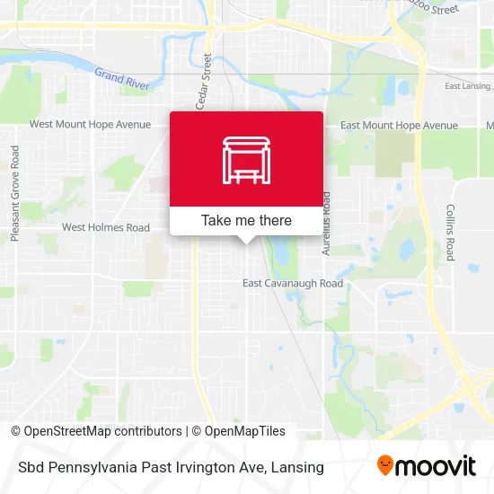 Mapa de Sbd Pennsylvania Past Irvington Ave