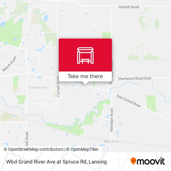 Wbd Grand River Ave at Spruce Rd map